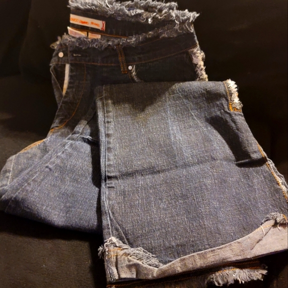 PARASUCO Diamond Jeans Fringe Denim Frayed Fringed Seams Women’s Size 36 - Picture 1 of 6